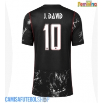 Camisa de time de futebol Canadá Jonathan David #10 Replicas 2º Equipamento Feminina Mundo 2026 Manga Curta